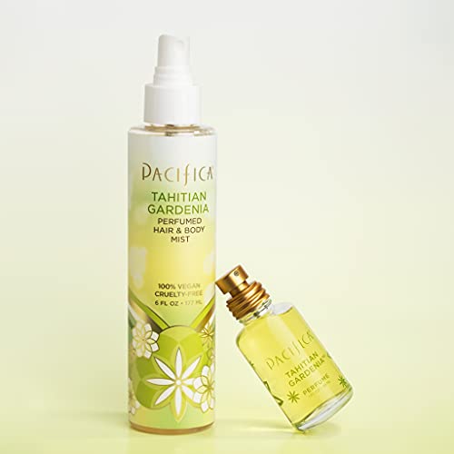 Pacifica Tahitian Gardenia Spray Perfume - Vegan, Cruelty-Free Perfume with Essential Oils in Recyclable Glass Bottle