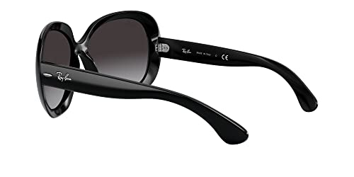 Ray-Ban Women's RB4098 Jackie Ohh II Butterfly Sunglasses, Black/Light Grey Gradient Dark Grey, 60 mm + 0