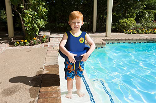 Poolmaster Learn-to-Swim Vest, Adjustable Tube Floatation Swim Trainer and Swim Aid for Kids Ages 3 to 6 Years, Blue