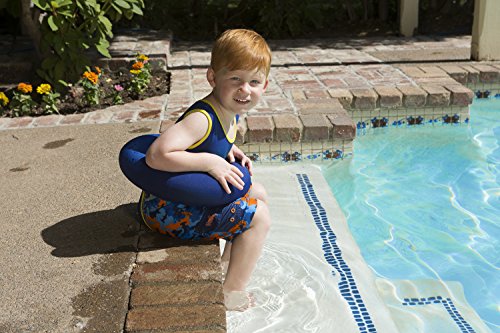 Poolmaster Learn-to-Swim Vest, Adjustable Tube Floatation Swim Trainer and Swim Aid for Kids Ages 3 to 6 Years, Blue