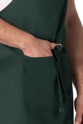 Chef Works Unisex Butcher Apron, Hunter Green, One Size