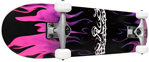 Krown Rookie Complete Skateboard,Purple Flame