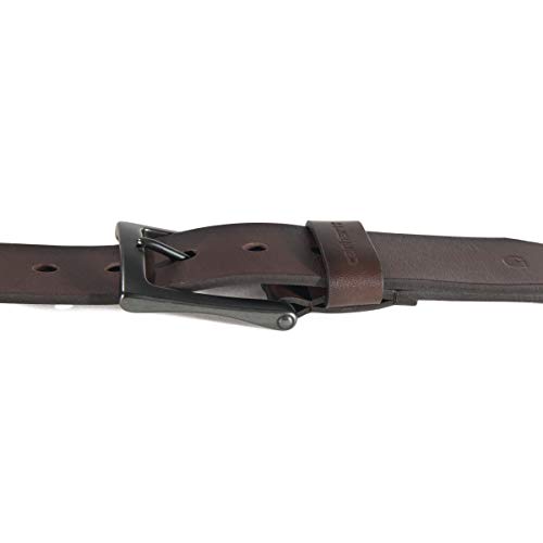 Carhartt Men's 34 Rugged Burnished Leather Box Belts, Brown