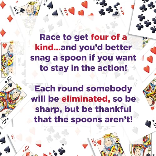 Spoons in a Case, Spoons Game, Family Games for Kids and Adults, Travel Game, Fun Games for Family Game Night, Card Games for Kids, Board Games for Kids 8-12, Kids Games Ages 8-12, Games for Adults