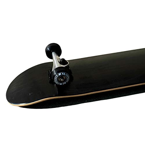 Yocaher Professional Complete 7.75" Skateboard w/7Ply Maple Deck, BlackWidow Premium Grip Tape, Aluminum Alloy Truck, ABEC-9 Bearing (Complete - 7.75 - Black)