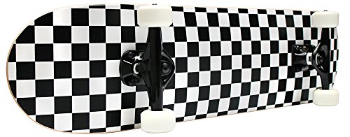 KPC Pro Skateboard Complete, Black and White Checker