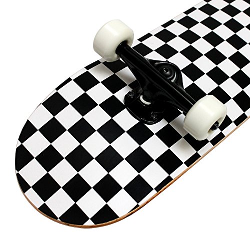 KPC Pro Skateboard Complete, Black and White Checker