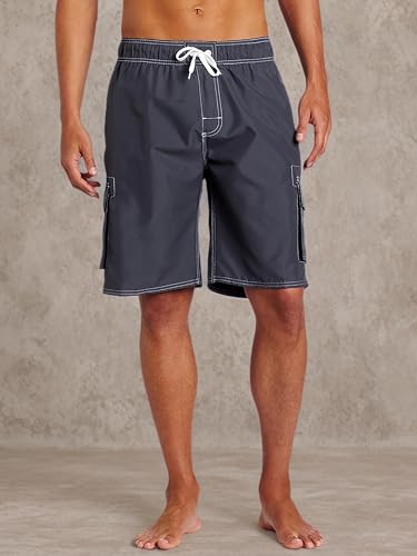 Kanu Surf Mens Barracuda Swim Trunks (Regular & Extended Sizes)