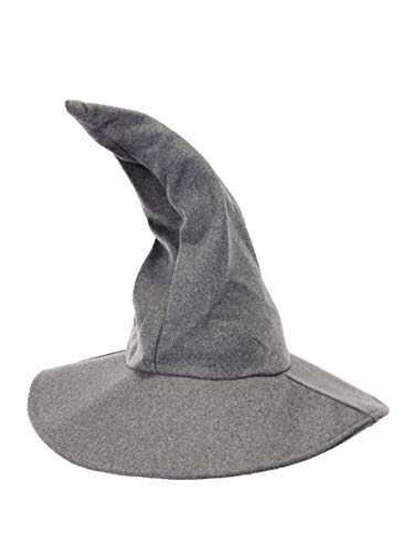 elope Lord of The Rings The Hobbit Gandalf Costume Hat for Adults and Teens Gray