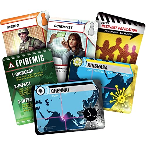 Pandemic Board Game (Base Game) | Cooperative Board Game for Adults and Family | Ages 8+ | 2 to 4 players | Average Playtime 45 minutes | Made by Z-Man Games