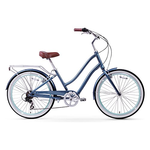 sixthreezero EVRYjourney Women's Beach Cruiser Bike, Step Through Hybrid Bicycle, 24 or 26 Inch Wheels, Multiple Speed Options and Colors