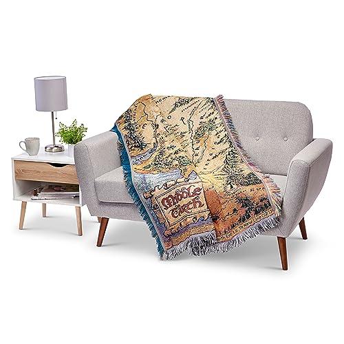 Northwest Lord of The Rings - The Hobbit Woven Tapestry Throw Blanket, 48" x 60", Middle Earth