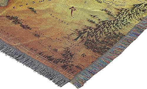 Northwest Lord of The Rings - The Hobbit Woven Tapestry Throw Blanket, 48" x 60", Middle Earth