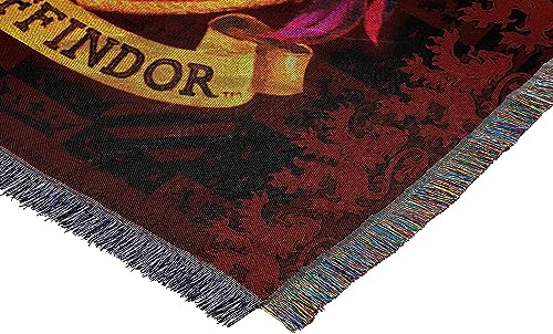 Northwest Harry Potter Woven Tapestry Throw Blanket, 48" x 60", Gryffindor Shield