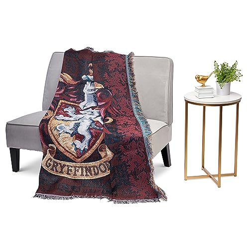 Northwest Harry Potter Woven Tapestry Throw Blanket, 48" x 60", Gryffindor Shield