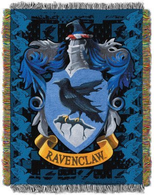 Northwest Harry Potter Woven Tapestry Throw Blanket, 48" x 60", Ravenclaw Crest