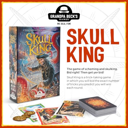 Grandpa Beck's Games Skull King - The Ultimate Pirate Trick Taking Game | from The Creators of Cover Your Assets & Cover Your Kingdom | 2-8 Players 8+