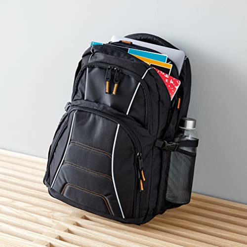 Amazon Basics Laptop Backpack Fits Up to 17-Inch Laptops, Black