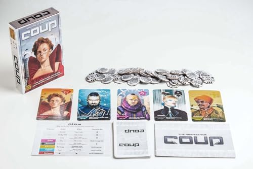 Coup - The Fast, Fun Bluffing Party Game for 2-6 Players. Perfect for Family Game Night with your Teens or Friends. Can you get away with your bluff? Over 1 Million copies sold!