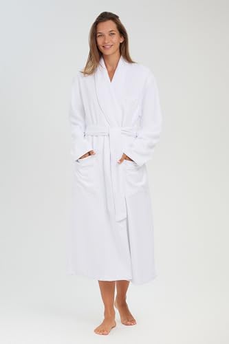 MONARCH Plush Lined Microfiber Bath Robe for Women or Men - Super Soft, Durable Luxury Spa, Resort & Hotel Bathrobe, Generously Sized (Unisex) Cypress