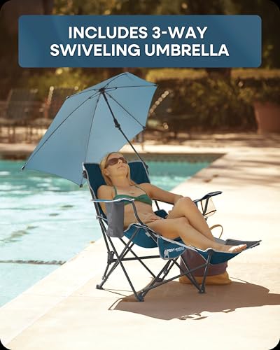 Sport-Brella Beach Chair with UPF 50+ Adjustable Umbrella