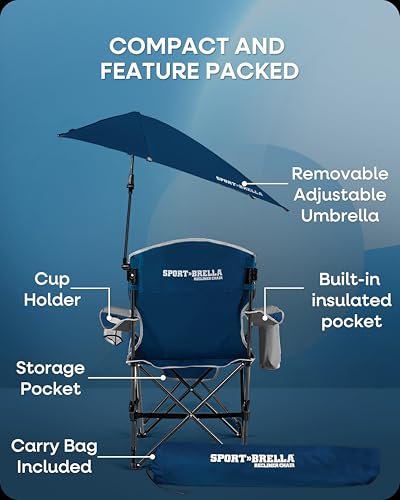 Sport-Brella Beach Chair with UPF 50+ Adjustable Umbrella