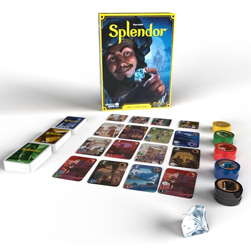 Splendor Board Game (Base Game) - Strategy Game for Kids and Adults, Fun Family Game Night Entertainment, Ages 10+, 2-4 Players, 30-Minute Playtime, Made by Space Cowboys