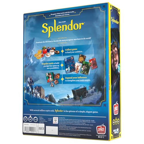 Splendor Board Game (Base Game) - Strategy Game for Kids and Adults, Fun Family Game Night Entertainment, Ages 10+, 2-4 Players, 30-Minute Playtime, Made by Space Cowboys