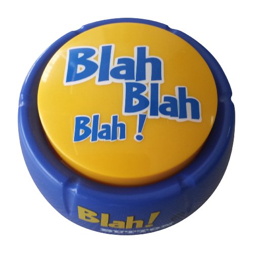 Talkie Toys Products Blah Button - 12 Hilarious Blah Sayings – Funny Talking Button Gift