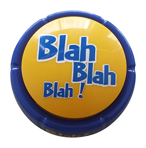 Talkie Toys Products Blah Button - 12 Hilarious Blah Sayings – Funny Talking Button Gift