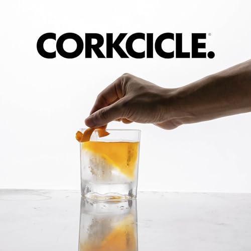 Corkcicle Premium 9 oz Double Old Fashioned Whiskey Glass with Silicone Ice Mold, Perfect for Chilling Whiskey, Bourbon, Tequila, Scotch, Mocktails, Original Whiskey Wedge, Holiday Gifts