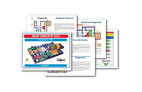 Snap Circuits 203 Electronics Exploration Kit | Over 200 STEM Projects | Full Color Project Manual | 42 Snap Modules | Unlimited Fun