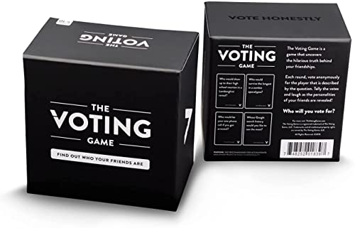 The Voting Game - The Hilarious Adult Party Card Game About Finding Out Who Your Friends are - Perfect for College Students, Fun Parties and Board Games Night with Your Group