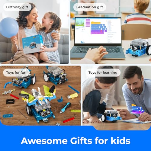 Makeblock mBot Robot Kit, Robotics for Kids Ages 8-12 Learn to Code with Scratch & Arduino, STEM Toys Coding Robot for Kids Boys and Girls Age 8+