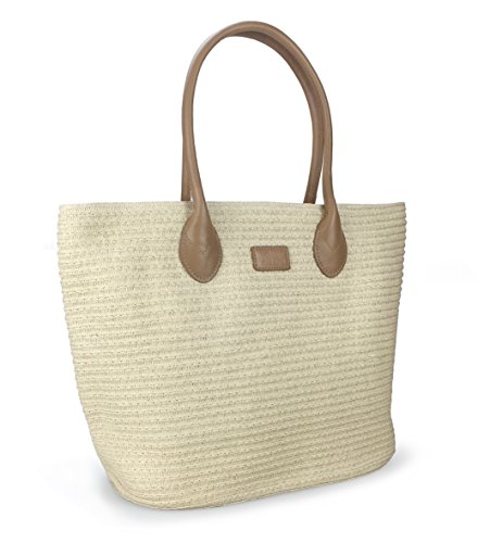 Straw Rattan Women Tote Summer Beach Shoulder Handbag Medium Size 17.8''x12.6"x5.1