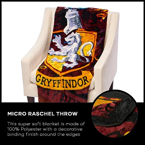 Northwest Harry Potter Micro Raschel Throw Blanket, 46" x 60", Battle Flag