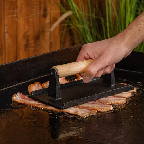 Blackstone 1543 Griddle Breakfast Kit 4 Piece Set Include Batter Dispenser, Bacon Press, Two Egg/Pancake Rings with Handle-Best Indoor-Outdoor Cooking Accessory, Multiple