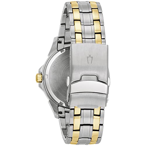 Bulova Men's Classic Two-Tone Stainless Steel 3-Hand Automatic Watch, Skeleton Dial, 43mm Style: 98A146