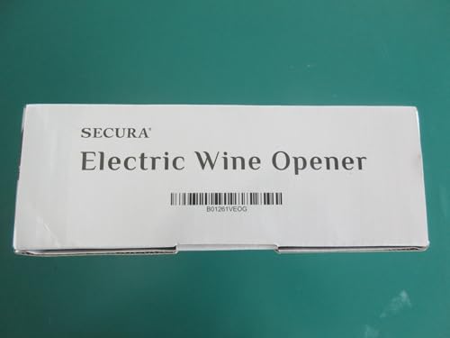 Secura Electric Wine Opener, Automatic Electric Wine Bottle Corkscrew Opener with Foil Cutter, Rechargeable (Stainless Steel)