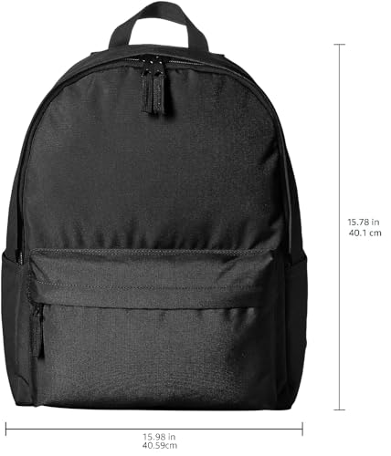 Amazon Basics Classic Backpack, Black