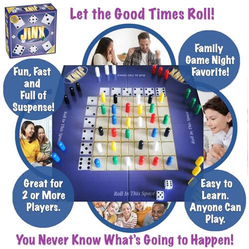 Jinx - Fast and Fun Game of Chance Where The Luck of The Dice Determines Your Fate - Game Night Fun for Family & Adults