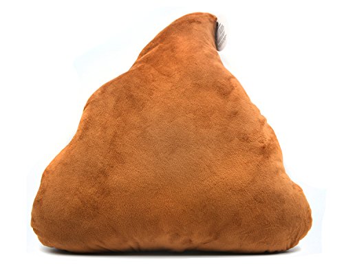 YINGGG 32cm Poop Plush Pillow Round Triangle Emotion Cushion Cute Decorative Stuffed Toy Brown Present for Kids and Friends