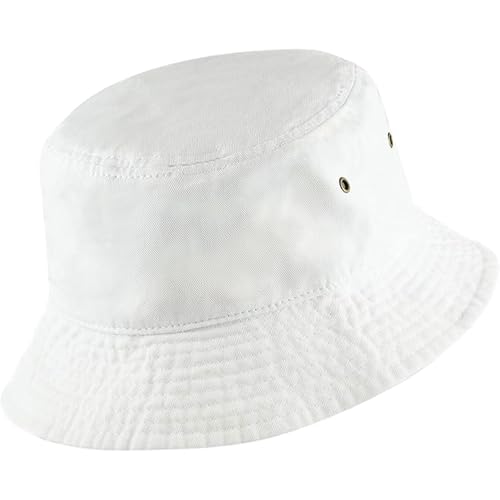 Bucket Hat - Unisex 100% Cotton & Denim UPF 50 Packable Summer Travel Beach Sun Hat