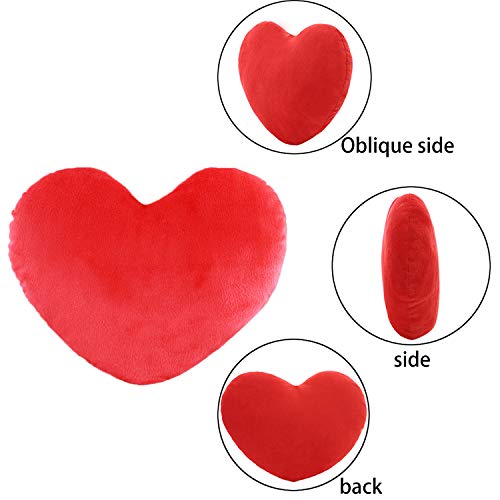 YINGGG Cute Plush Red Heart Pillow Love Pillow Cushion Toy Throw Pillows for Kids' Friends Valentine's Day Fit for Living Heart Throw Decorative Pillows