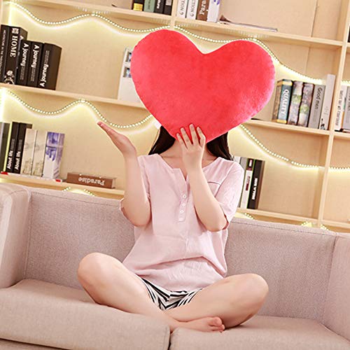 YINGGG Cute Plush Red Heart Pillow Love Pillow Cushion Toy Throw Pillows for Kids' Friends Valentine's Day Fit for Living Heart Throw Decorative Pillows