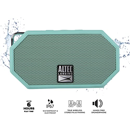 Altec Lansing Mini H2O - Waterproof Bluetooth Speaker, IP67 Certified & Floats in Water, Compact & Portable Speaker for Hiking, Camping, Pool, and Beach