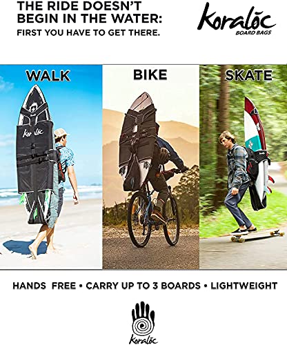 Surf Backpack - Hands Free Surfboard Bag, Holds Up to 3 Boards for Easy Travel…