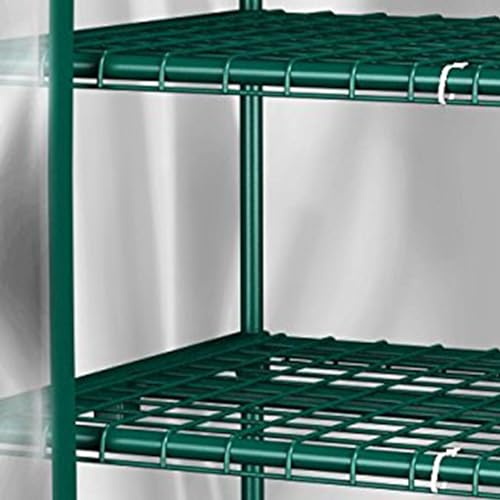 4 Tier Mini Greenhouse - Portable Greenhouse with Locking Wheels and PVC Cover for Indoor or Outdoor - 27 x 19 x 63-Inch Green House by Home-Complete