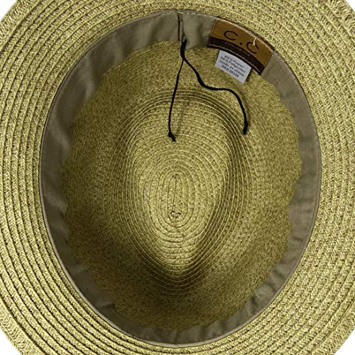 Funky Junque UPF50+ Womens Adjustable Multicolor Woven Pattern Short Brim Fedora Hat