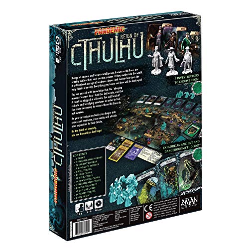 Pandemic Reign of Cthulhu Board Game for Adults and Family | Cooperative | Ages 14+ | 2 to 4 players | Average Playtime 40 minutes | Made by Z-Man Games